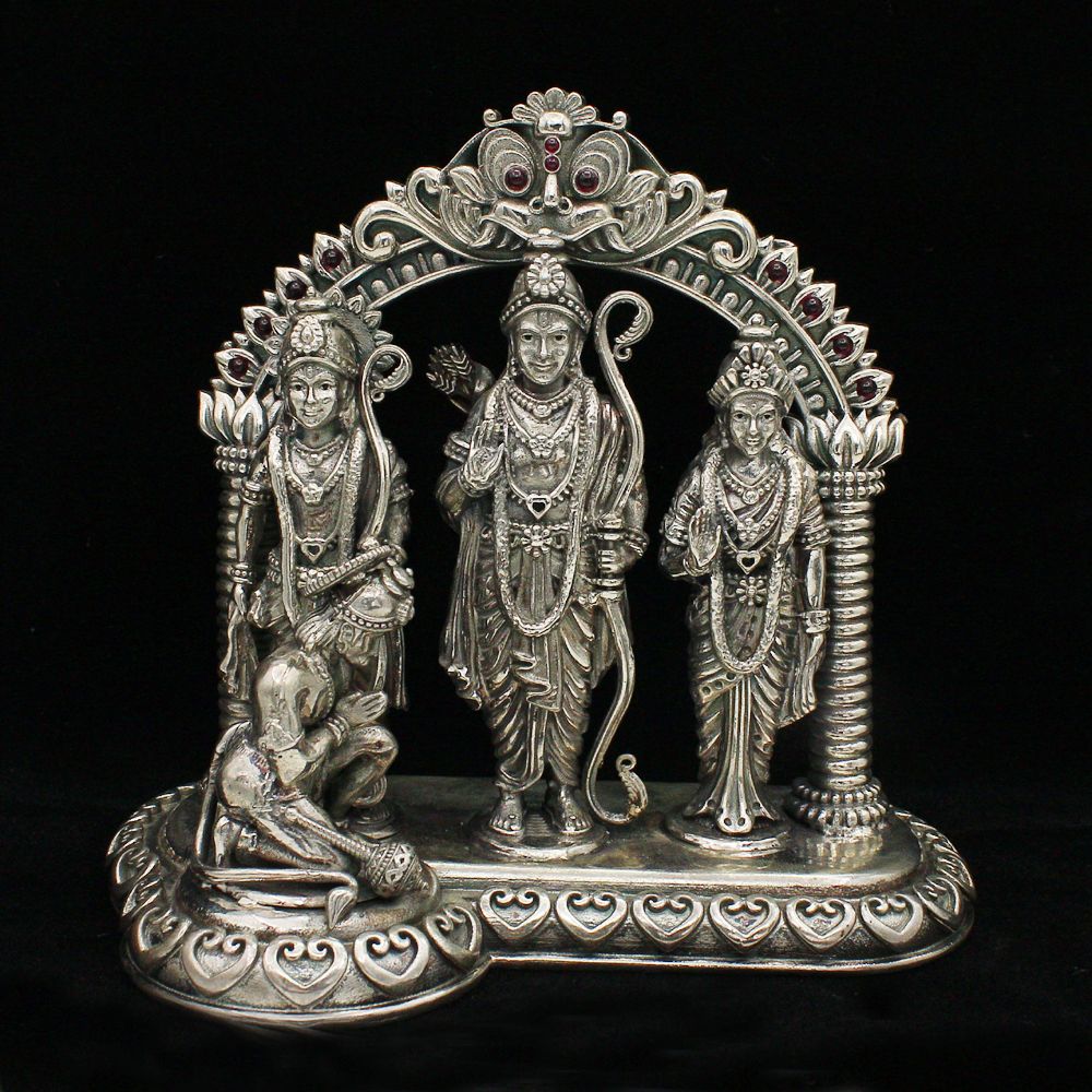 Silver Ram Darbar murti
